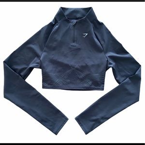 Gymshark Black Open Back High Neck Crop Top Size L